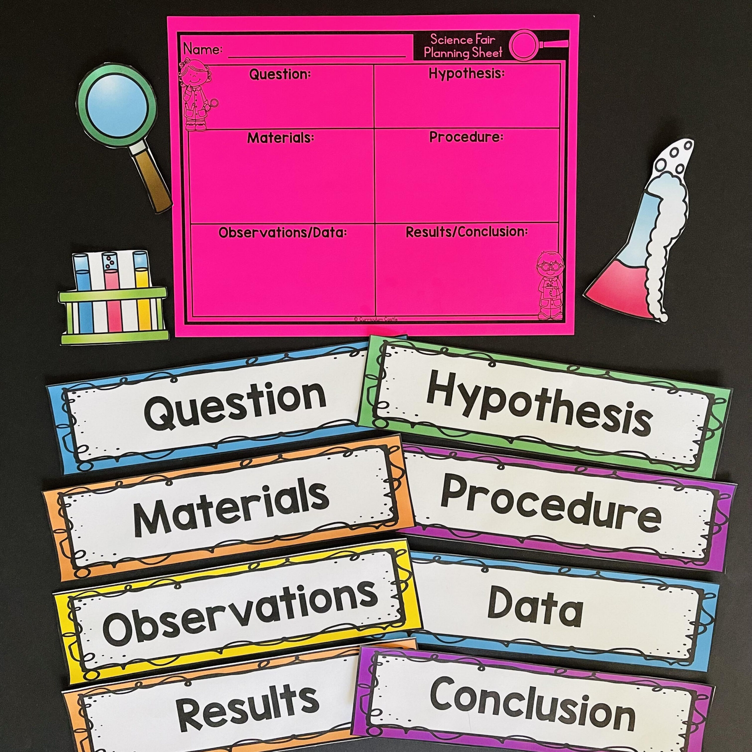 Science Fair Project Labels {Free} - Curriculum Castle with regard to Science Fair Project Labels Printable