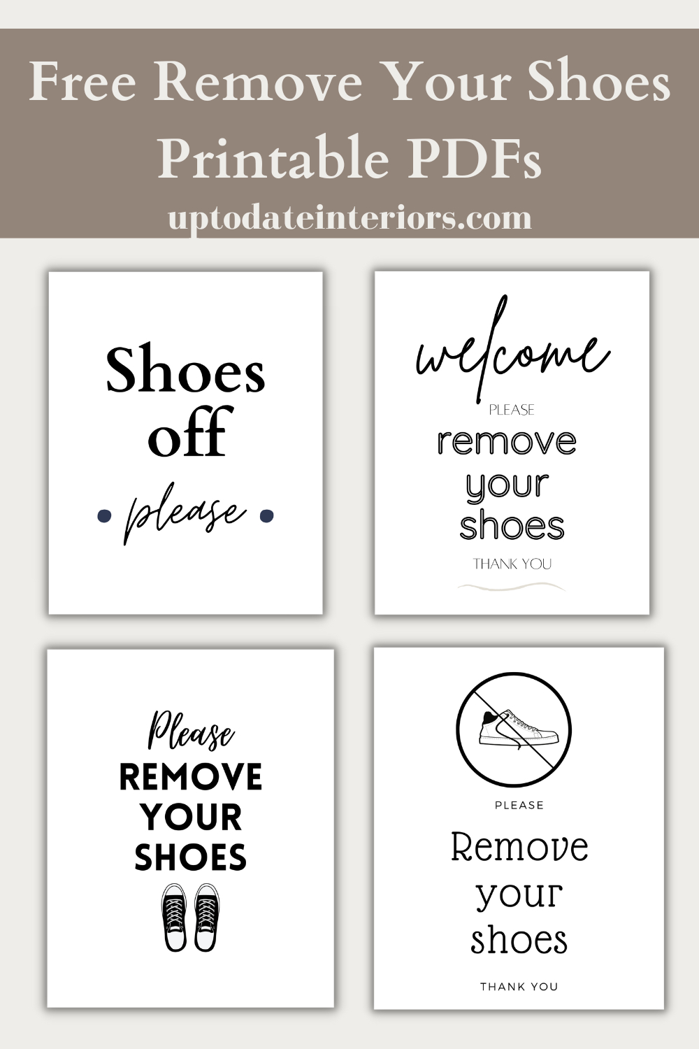 Simplistic And Modern Free Printable Shoes Off Signs - with regard to Please Take Off Your Shoes Printable Sign