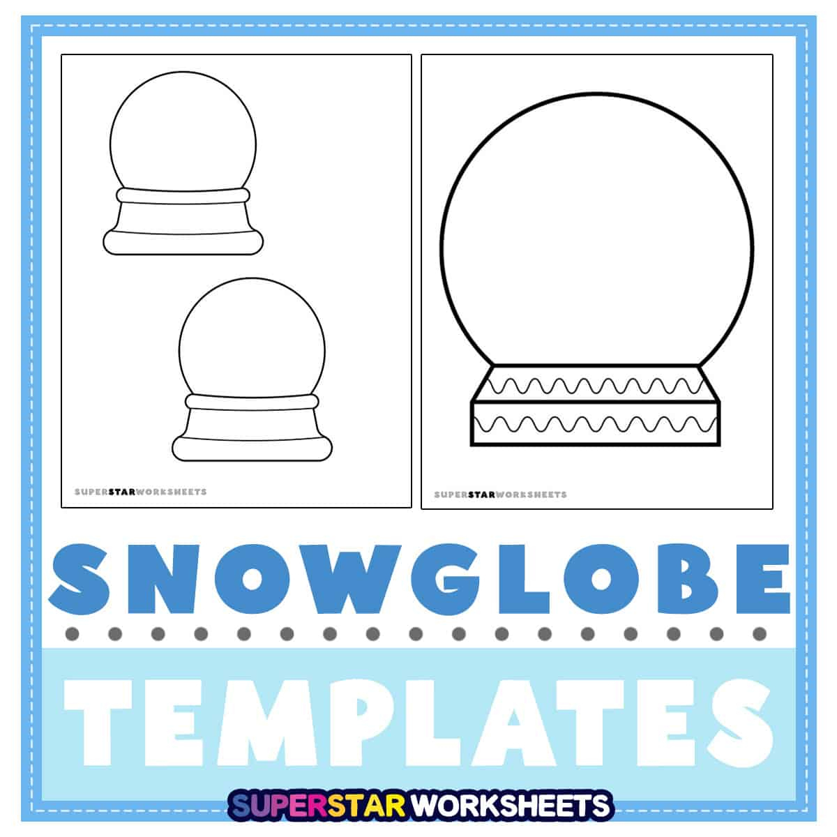 Snow Globe Templates (Free Printables) - Superstar Worksheets regarding Printable Snow Globe Ornament Template