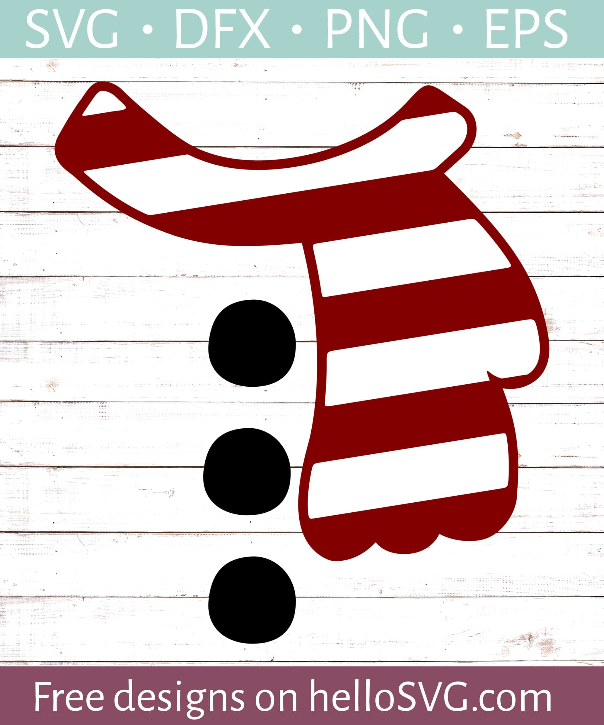 Snowman Scarf Svg - Free Svg Files | Hellosvg with Free Printable Snowman Scarf Template