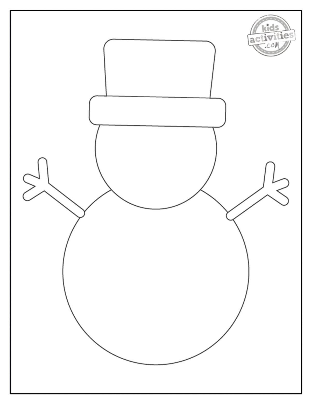 Snowman Template For Kids Crafts Kids Activities Blog in Free Printable Printable Snowman Template