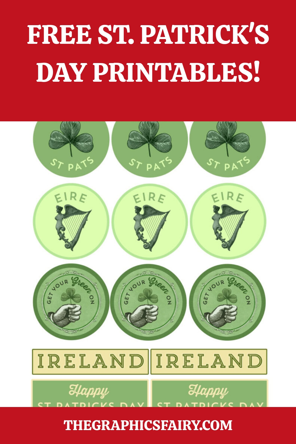 St. Patrick'S Day Banner Printables! - The Graphics Fairy inside St Patrick'S Day Printables