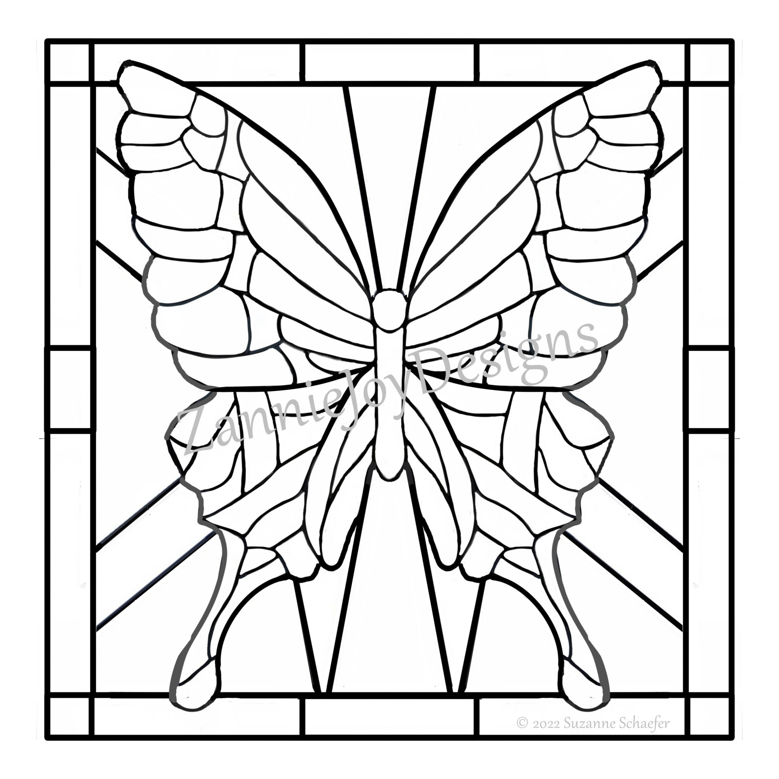 Stained Glass Butterfly, Sofortiger Download, Digitaler Download regarding Free Printable Stained Glass Butterfly Patterns