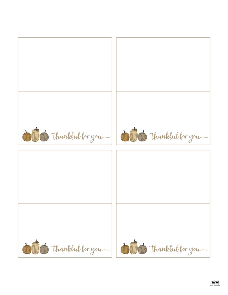 Thanksgiving Place Cards - 15 Free Printable Sets | Printabulls within Printable Place Cards For Thanksgiving