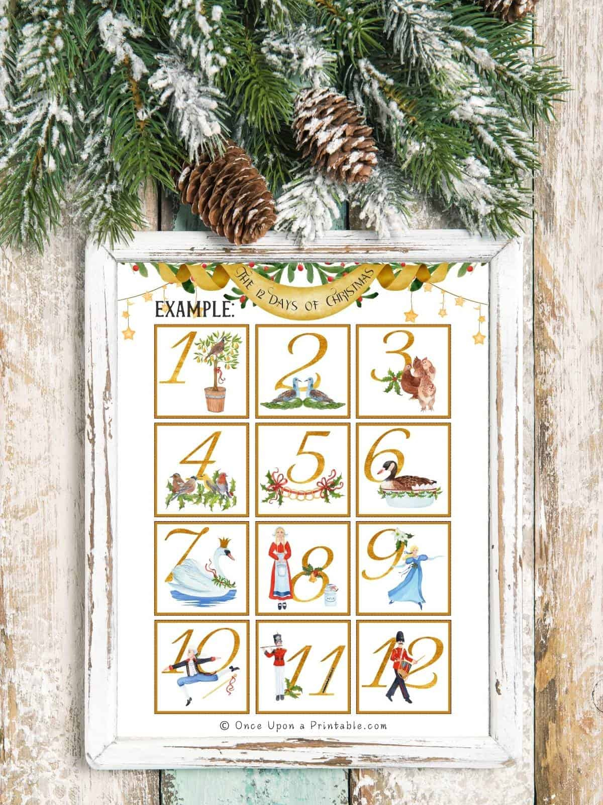 The 12 Days Of Christmas Countdowns (Free To Print!) - Once Upon A within Free Printable 12 Days of Christmas Images