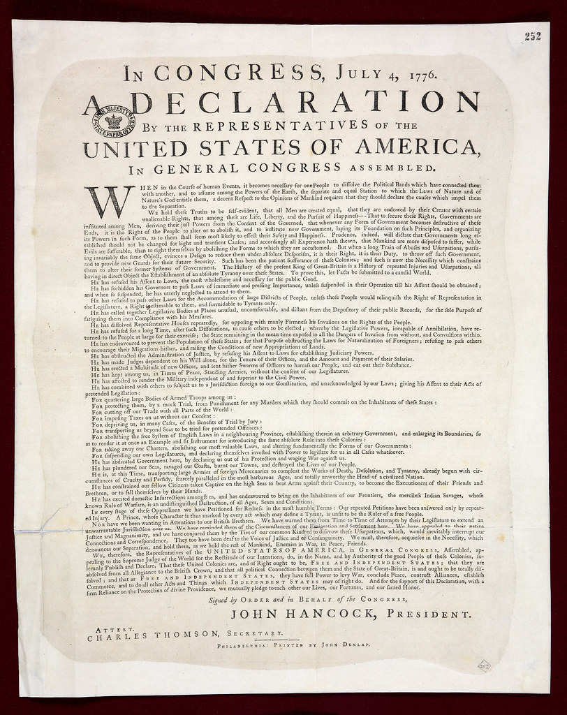 The Declaration Of Independence | Description: Dunlap Print … | Flickr pertaining to Printable Declaration Of Independence