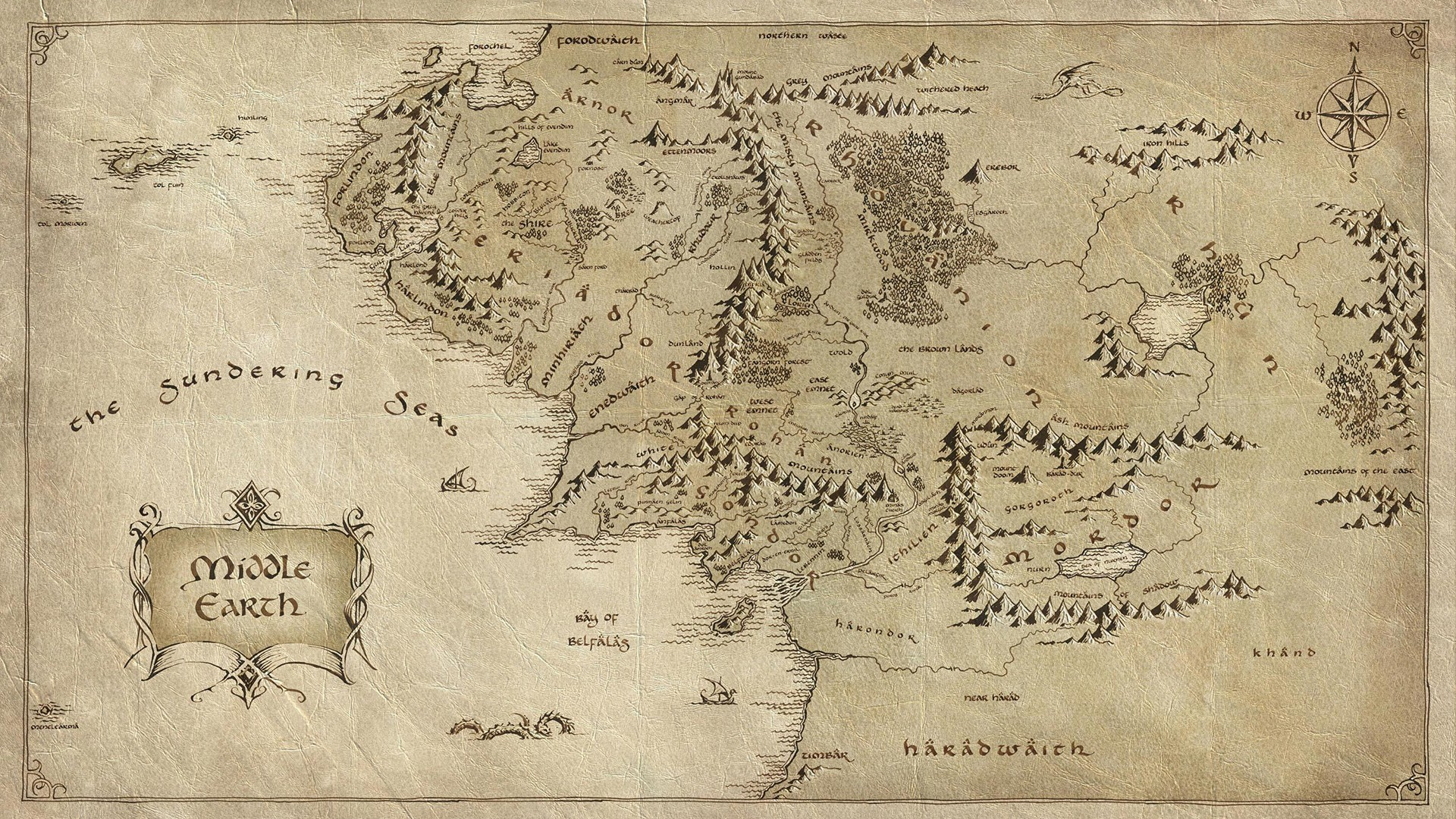 The Lord Of The Rings Maps Middle-Earth for Printable Map Of Middle Earth