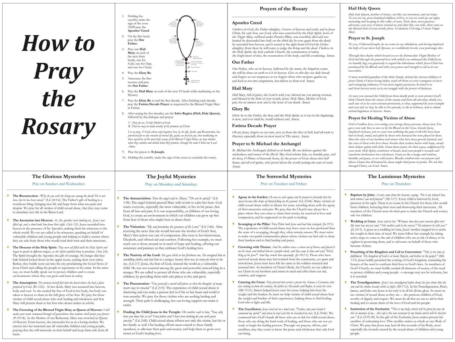 The Scriptural Rosary Guide How To Printable Booklet Printable with regard to Pdf Guide How To Pray The Rosary Printable Booklet