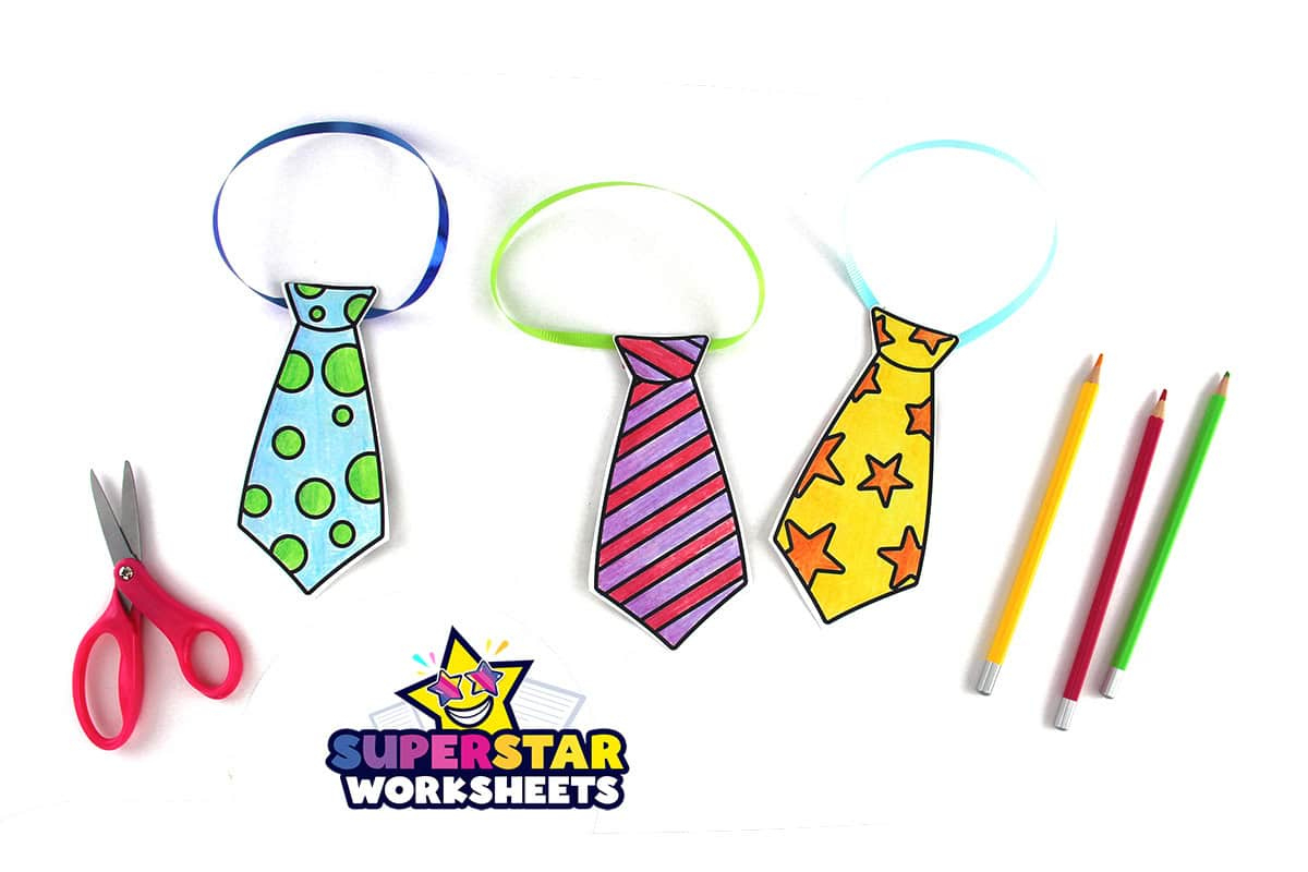 Tie Template (Free Printables) - Superstar Worksheets for Printable Template of a Tie