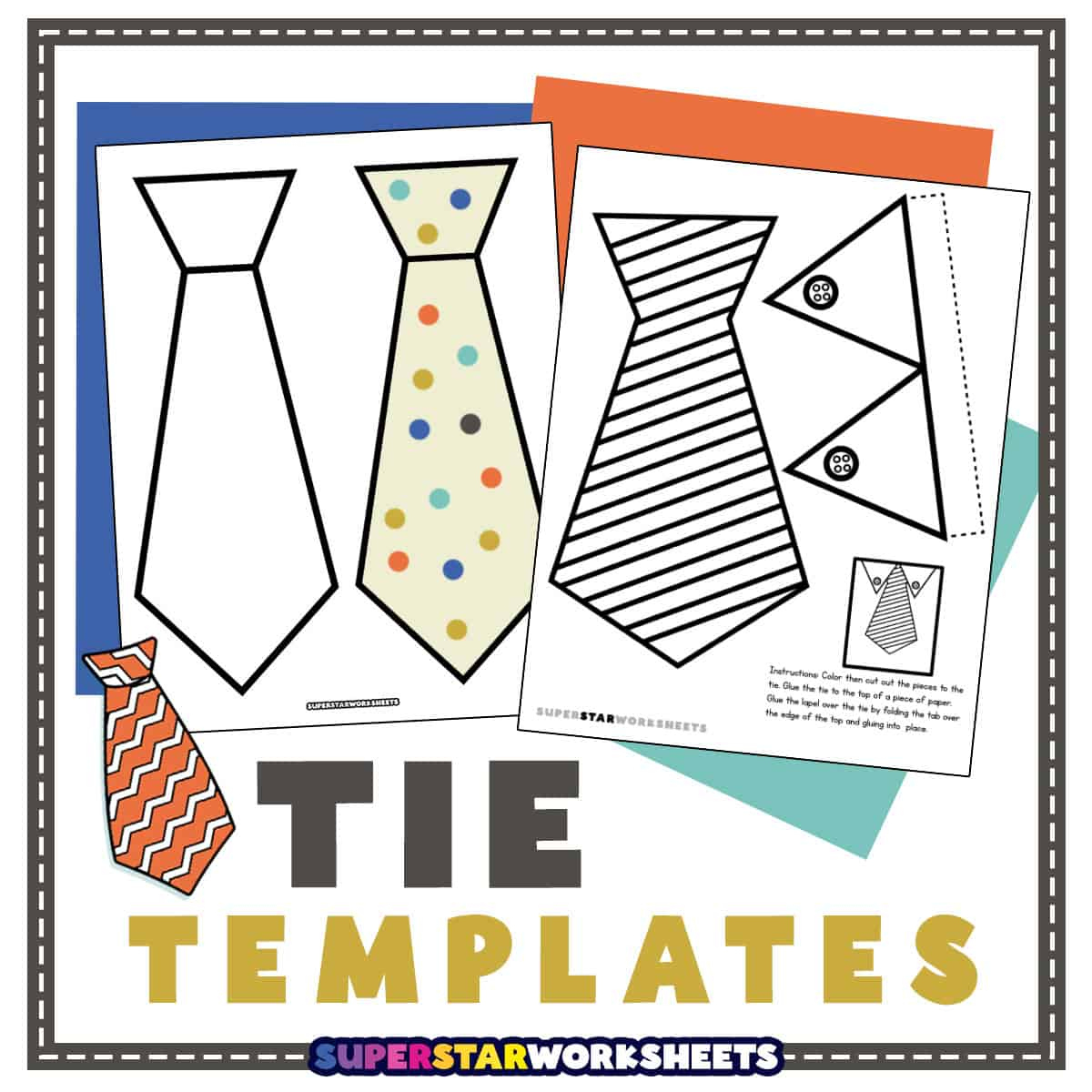 Tie Template (Free Printables) - Superstar Worksheets with regard to Printable Template of a Tie