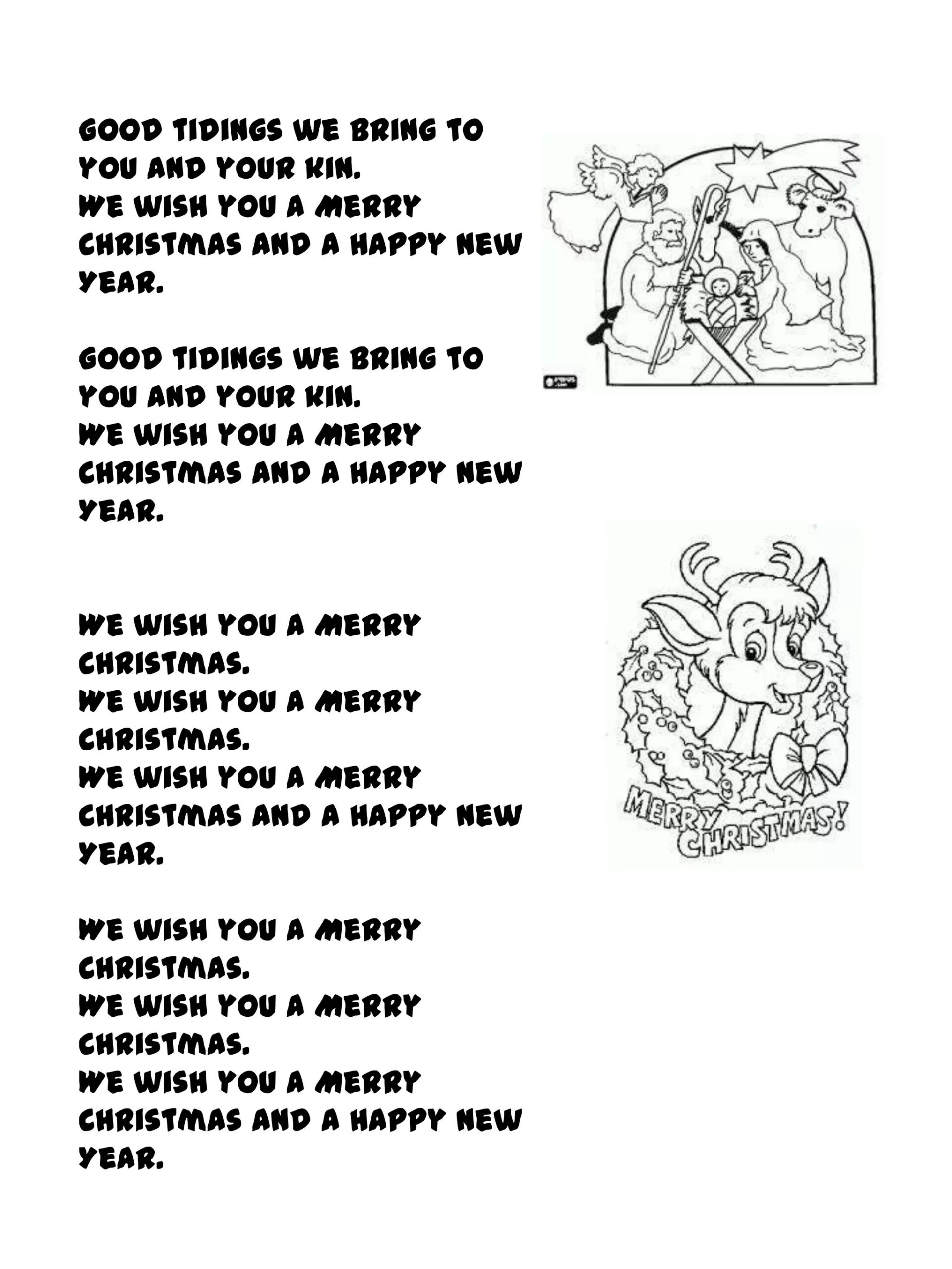 We Wish You A Merry Christmas | Pptx within Printable Lyrics We Wish You a Merry Christmas