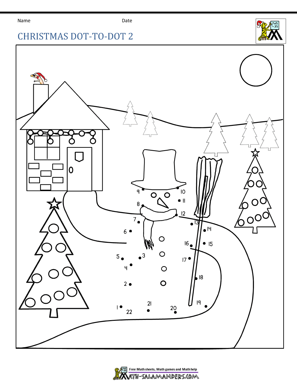 Winter Dot To Dot intended for Christmas Dot to Dot Printables