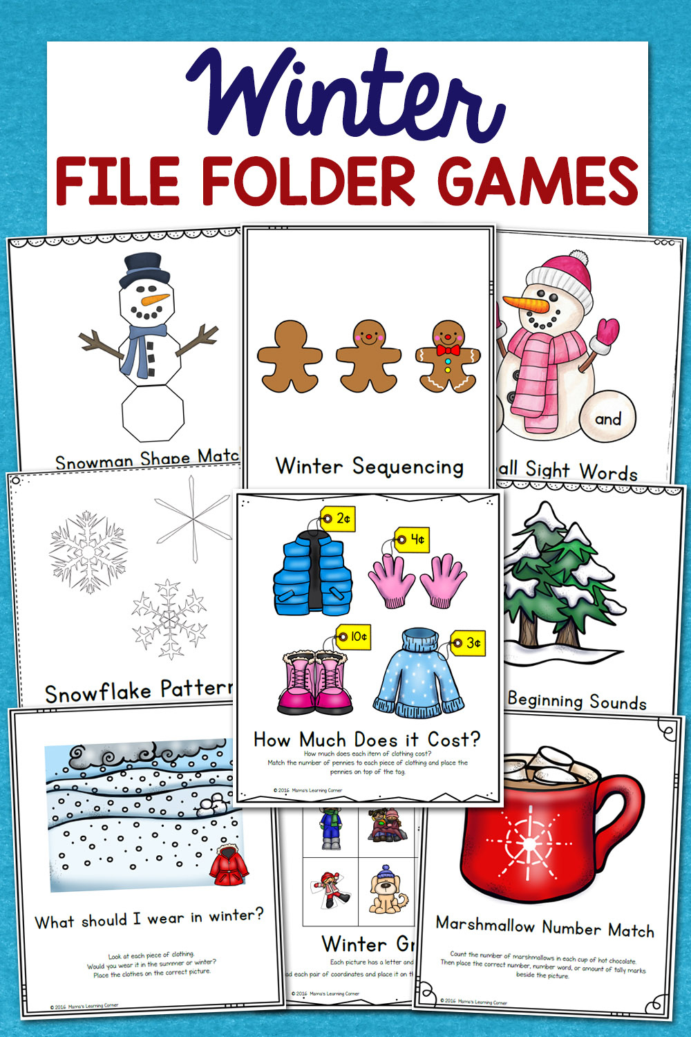 Winter File Folder Games – 10 Learning Activities - Mamas Learning throughout Free Printable File Folder Games